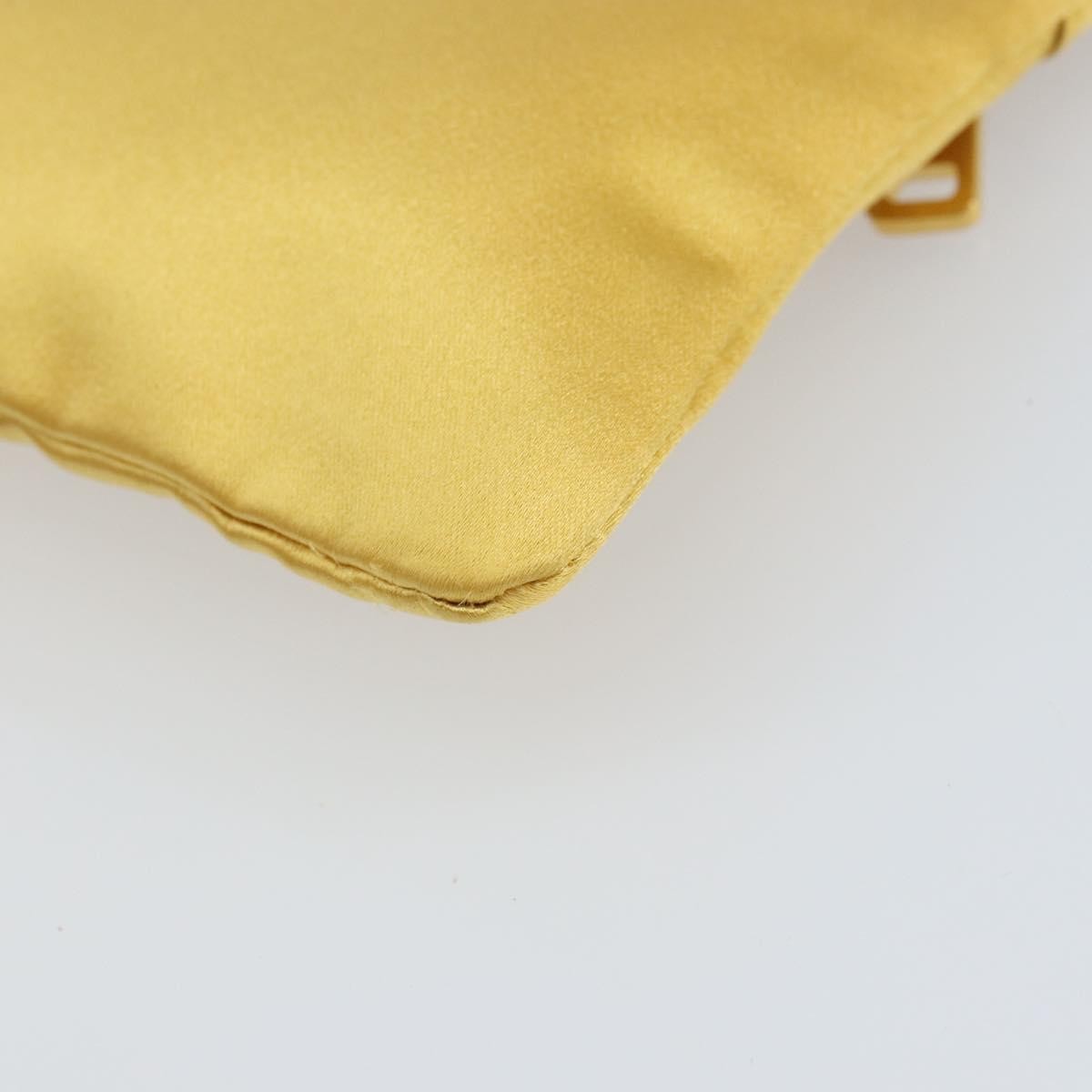 Prada Clutch Satin Gold Satin Clutche & Pouche Bag (Pre-Owned)