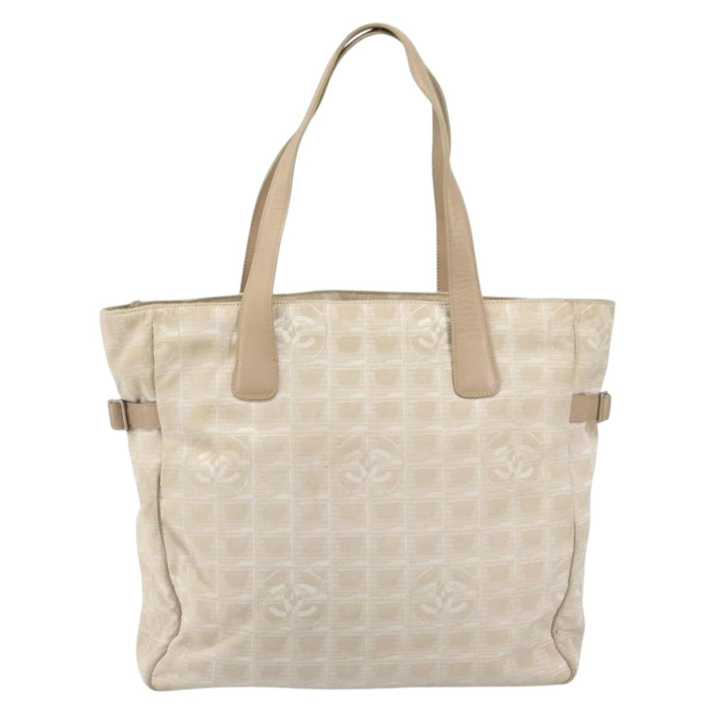 Chanel Travel Line Tote Nylon Pink Nylon Tote Bag Bag (Pre-Owned)