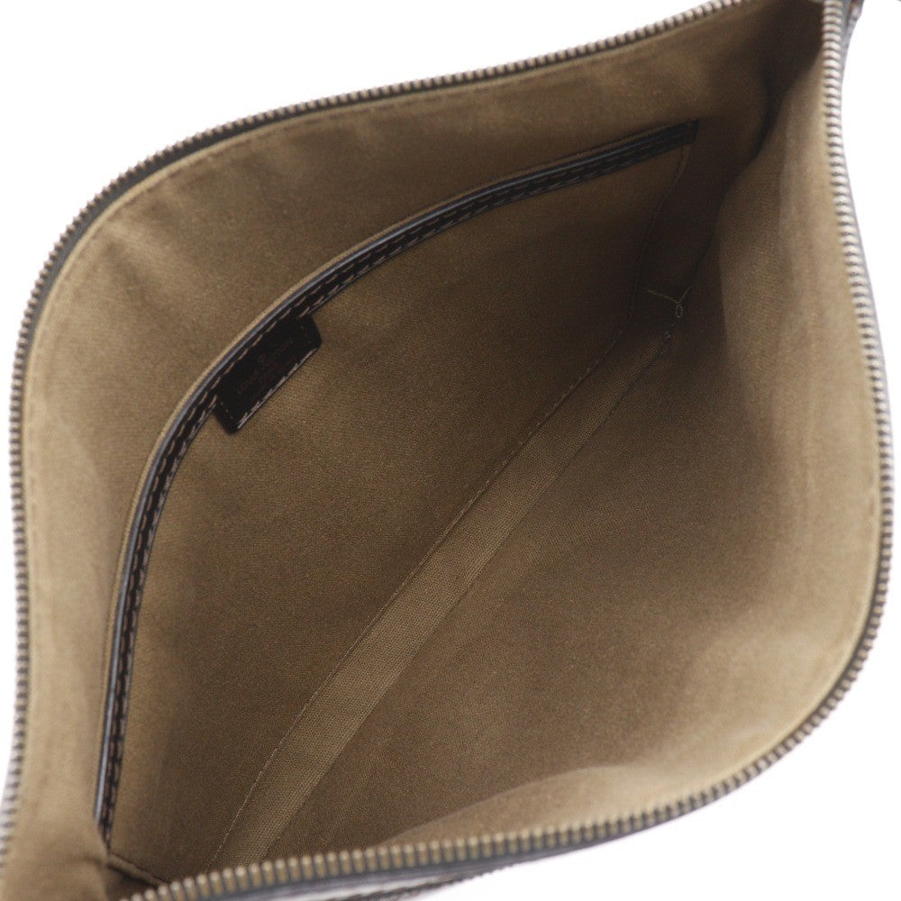 Louis Vuitton Sac Plat Crossbody Bag Utah Leather Brown Leather Shoulder Bag Bag (Pre-Owned)