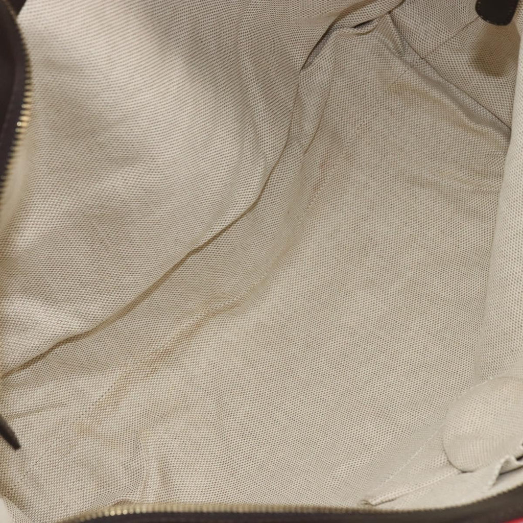 Gucci Original Zip Tote Gg Canvas With Leather Red Canvas Tote Bag Bag (Pre-Owned)