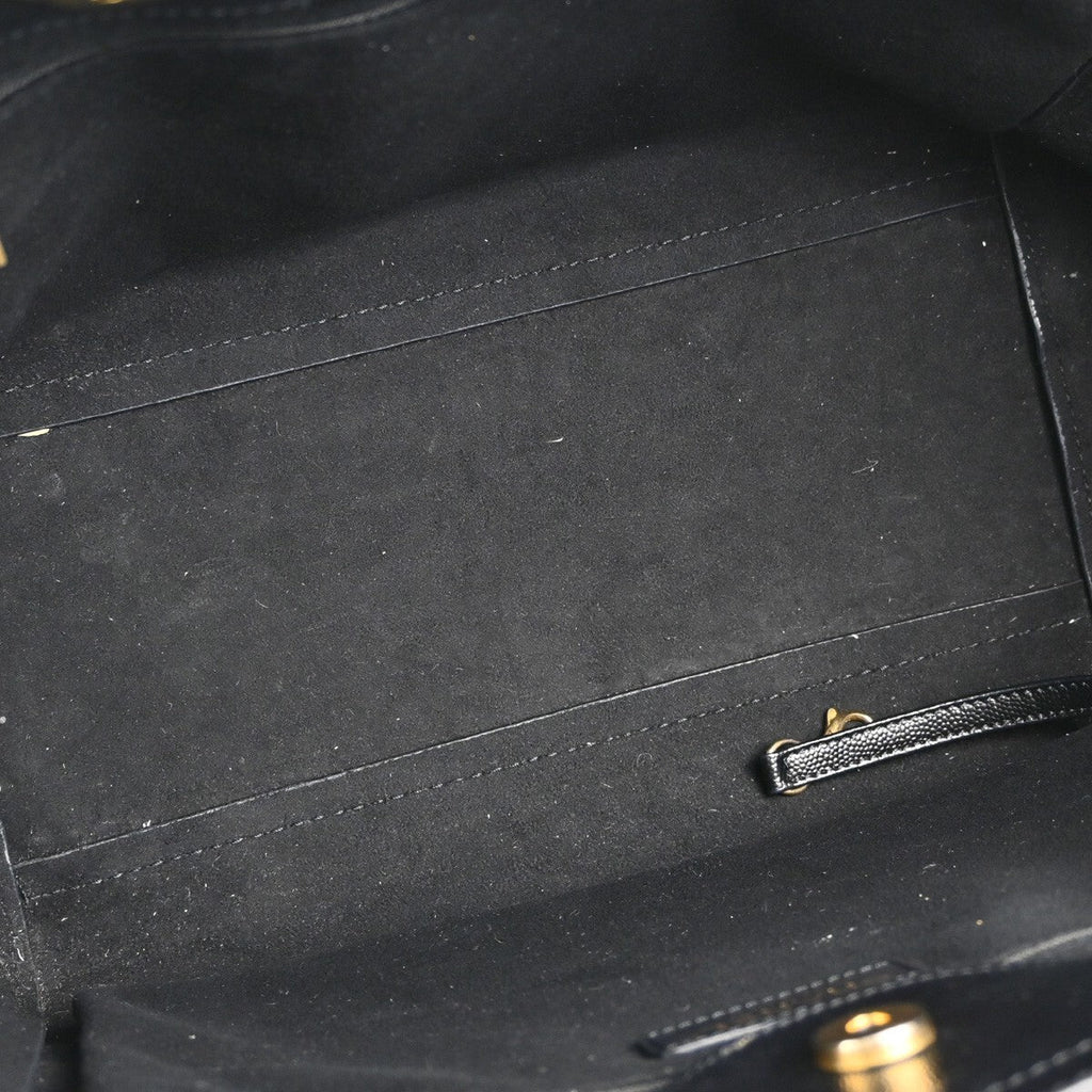Chanel Deauville Tote Studded Caviar Black Leather Tote Bag Bag (Pre-Owned)