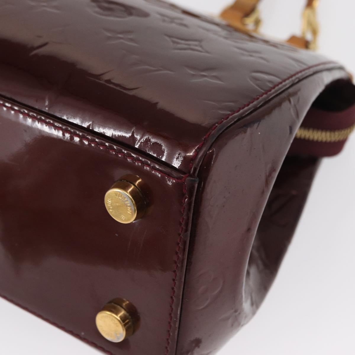 Louis Vuitton Brea Handbag Monogram Vernis Burgundy Patent_Leather Handbag (Pre-Owned)