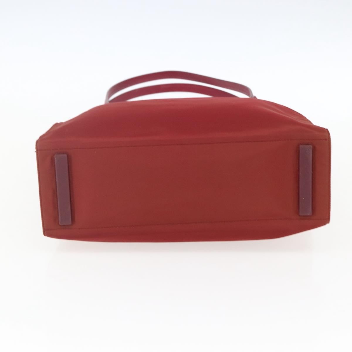 Prada Vintage Tote Tessuto Red Nylon Tote Bag Bag (Pre-Owned)