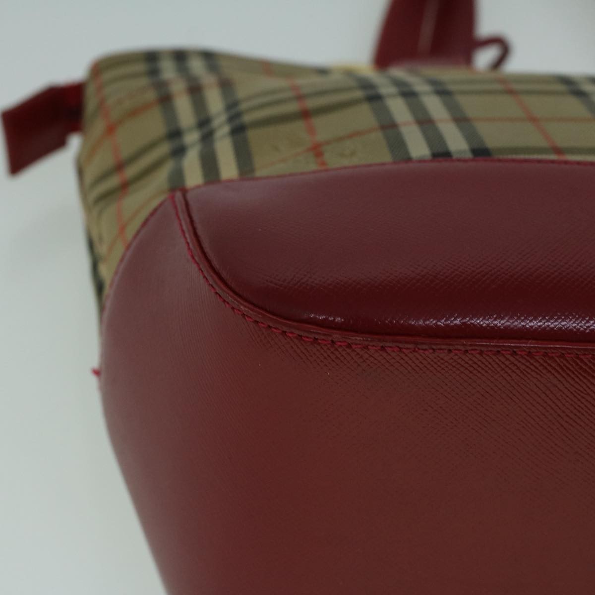 Burberry Nova Check Handbag Nova Check Canvas Beige Canvas Handbag (Pre-Owned)