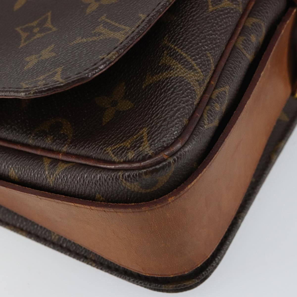 Louis Vuitton Cartouchiere Handbag Monogram Canvas Brown Canvas Shoulder Bag Bag (Pre-Owned)