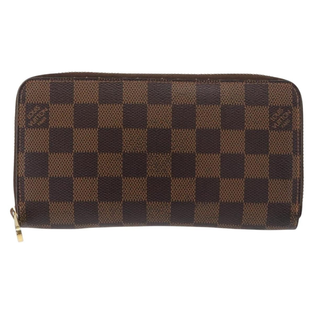 Louis Vuitton Zippy Wallet Nm Damier Brown Canvas Wallets Accessory (Pre-Owned)
