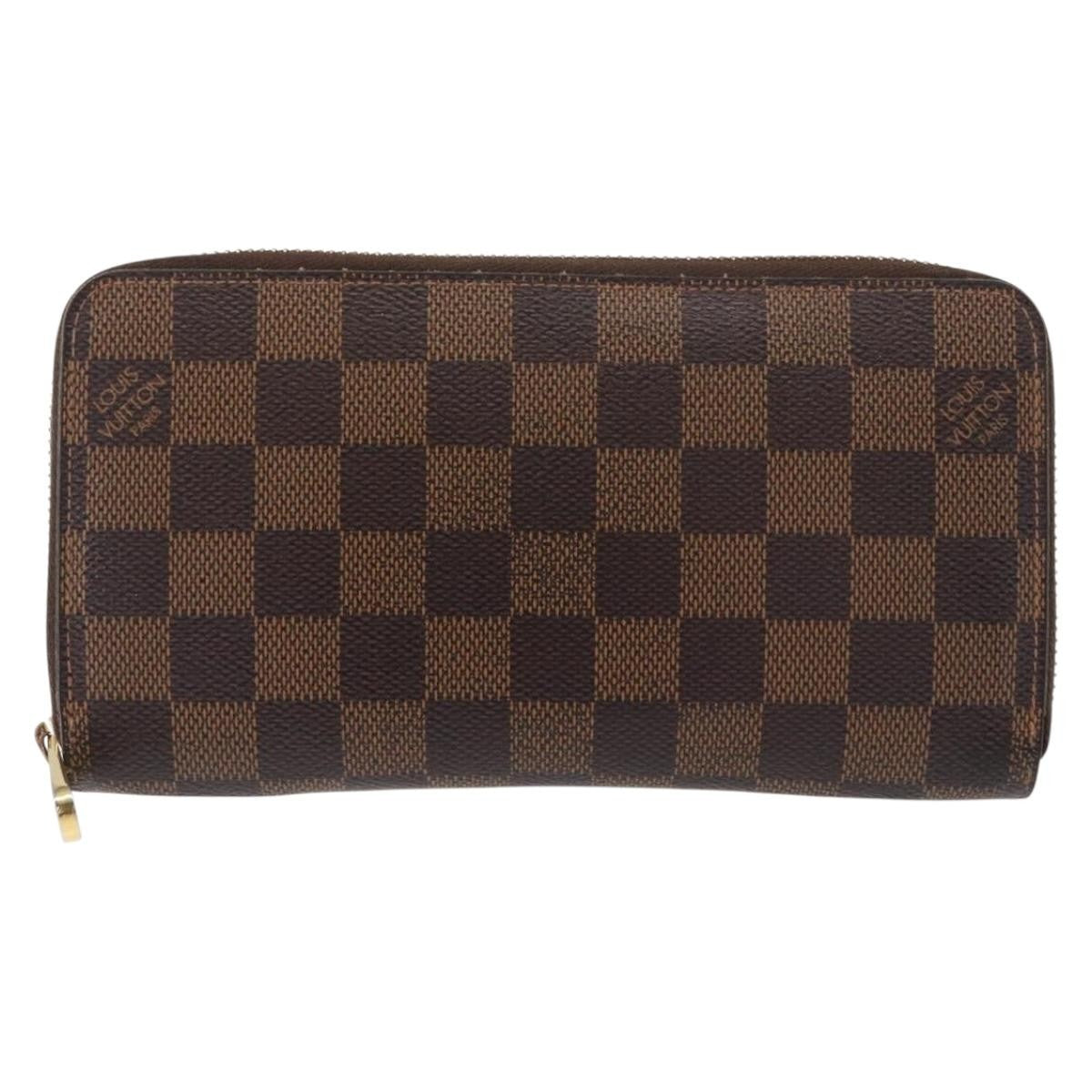 Louis Vuitton Zippy Wallet Nm Damier Brown Canvas Wallets Accessory (Pre-Owned)