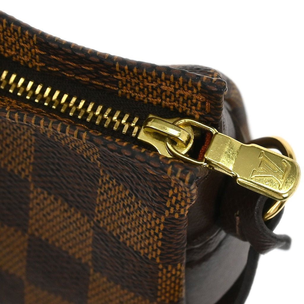 Louis Vuitton Trousse Make Up Bag Damier Canvas Brown Canvas Handbag (Pre-Owned)