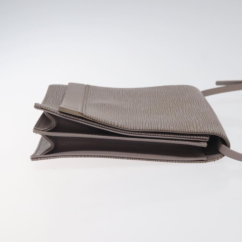 Louis Vuitton Biarritz Shoulder Bag Epi Leather Gray Leather Shoulder Bag Bag (Pre-Owned)