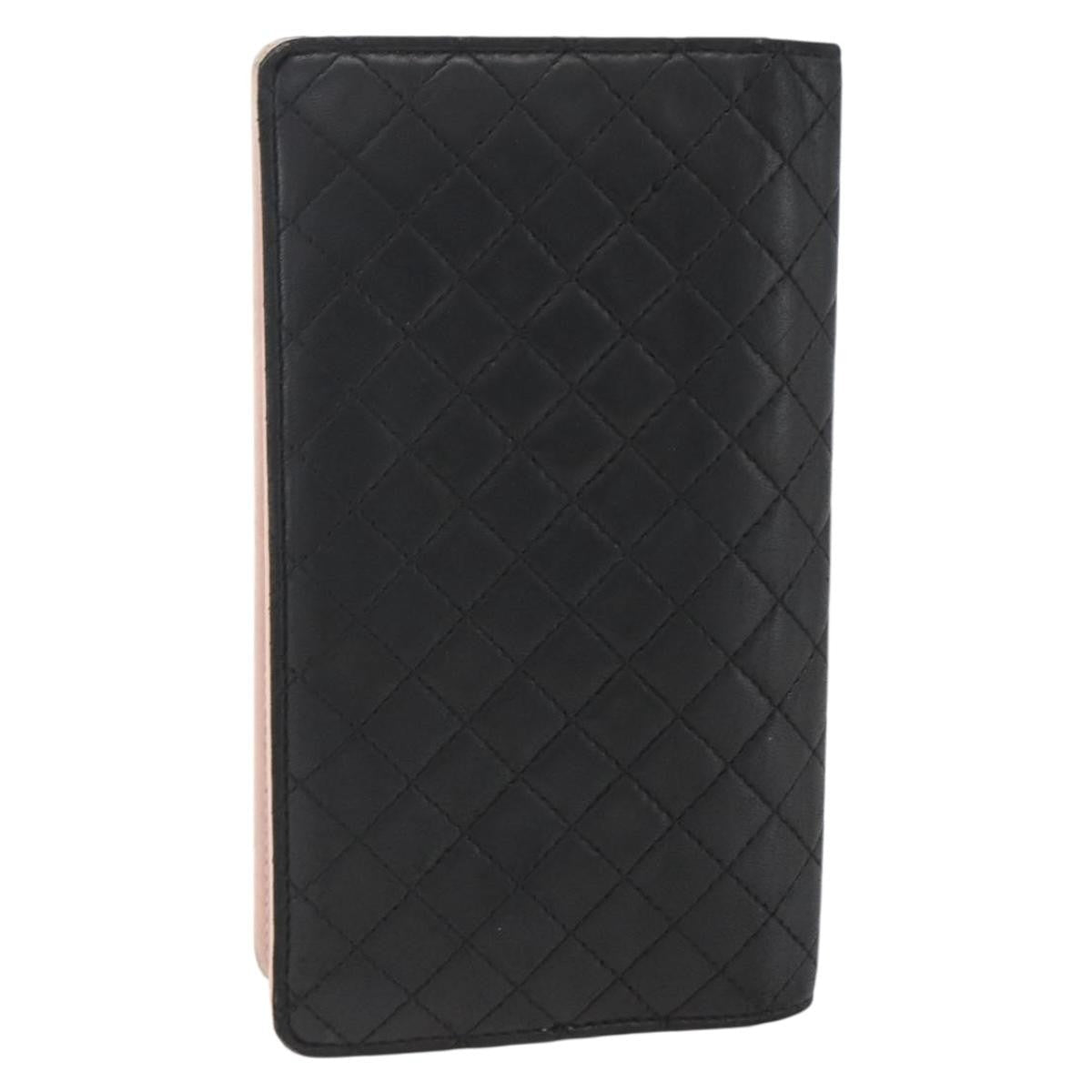 Chanel Vintage Cc Bifold Wallet Leather Black Leather Wallets Accessory (Pre-Owned)