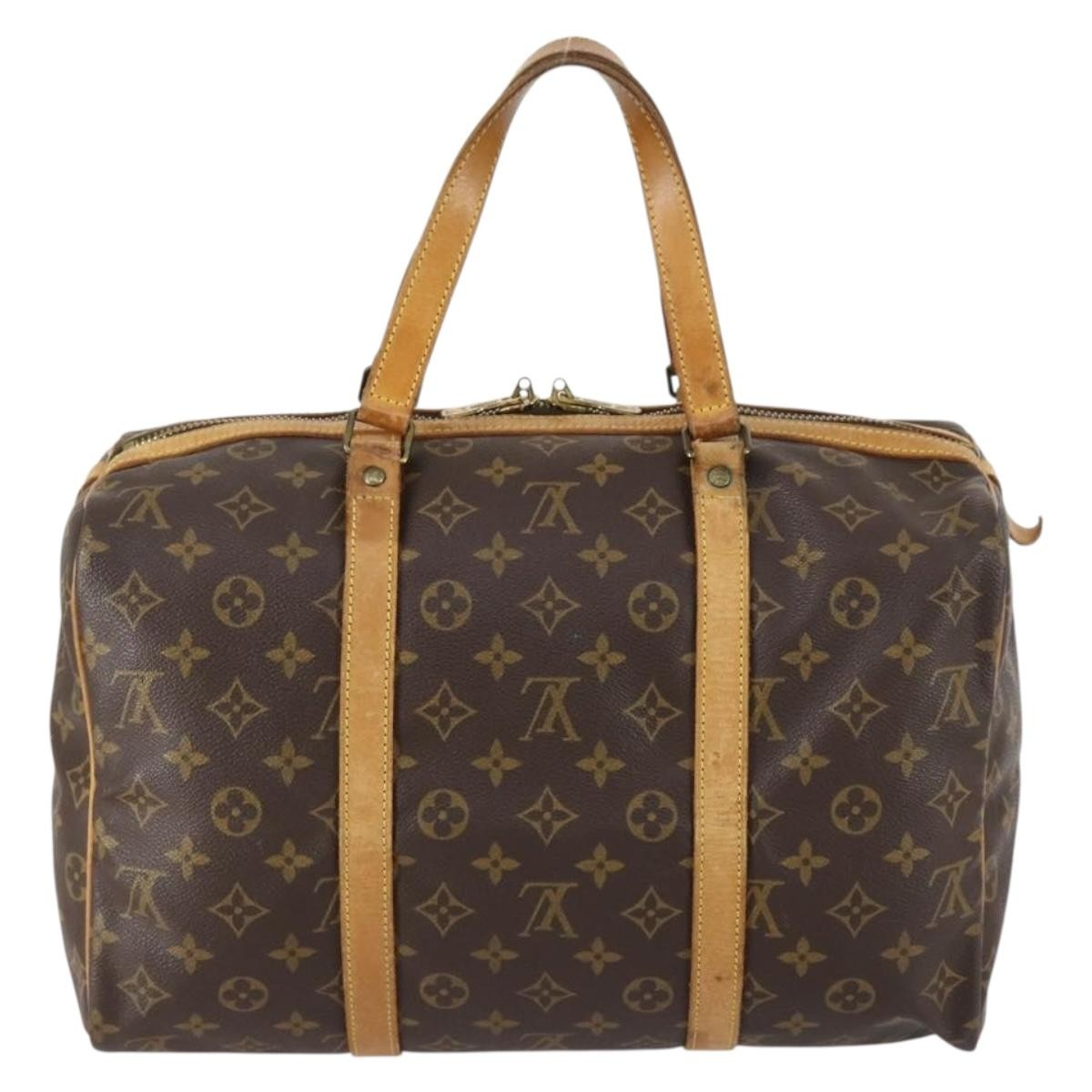 Louis Vuitton Sac Souple Handbag Monogram Canvas Brown Canvas Travel Bag Bag (Pre-Owned)