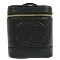 Chanel Vintage Timeless Cosmetic Case Caviar Black Leather Clutche & Pouche Bag (Pre-Owned)