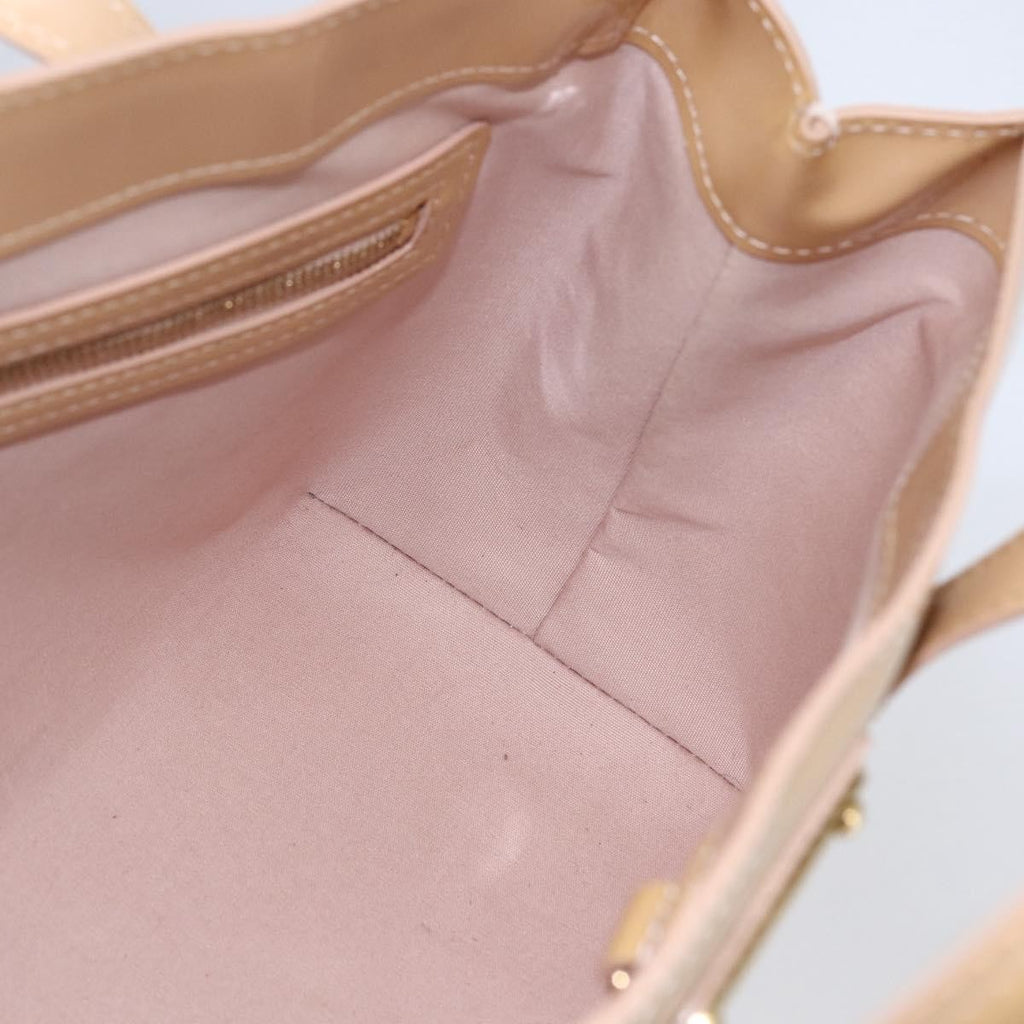 Louis Vuitton Wilshire Handbag Monogram Vernis Beige Patent_Leather Handbag (Pre-Owned)