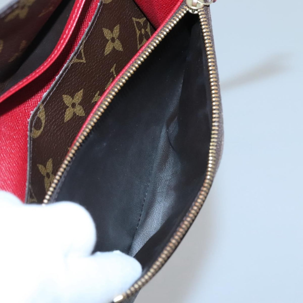 Louis Vuitton Emilie Wallet Monogram Canvas Red Canvas Wallets Accessory (Pre-Owned)