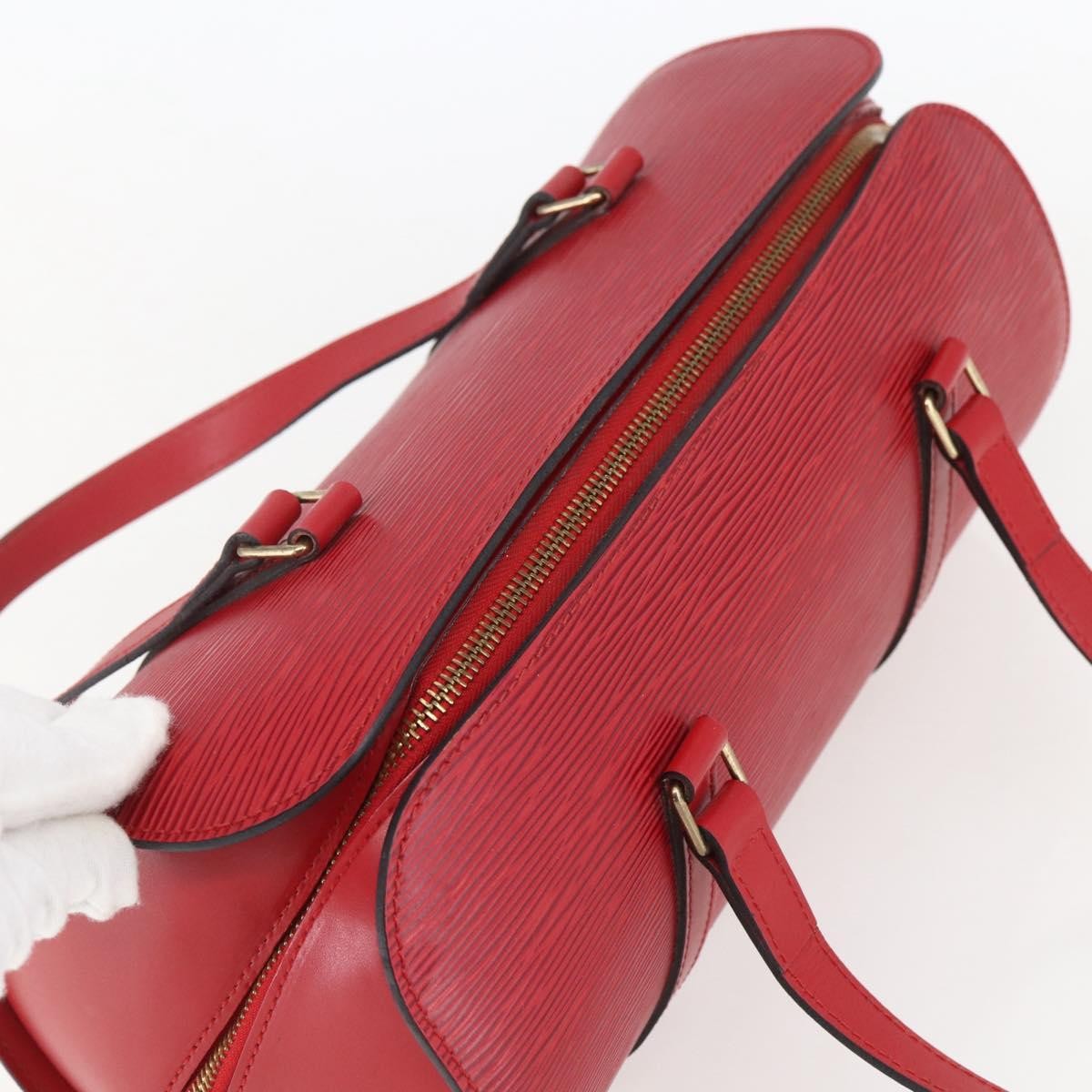 Louis Vuitton Soufflot Handbag Epi Leather Red Leather Shoulder Bag Bag (Pre-Owned)