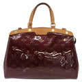 Louis Vuitton Brea Handbag Monogram Vernis Burgundy Patent_Leather Handbag (Pre-Owned)