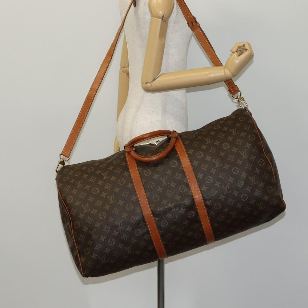 Louis Vuitton Keepall Bandouliere Bag Monogram Canvas Brown Canvas Travel Bag Bag (Pre-Owned)