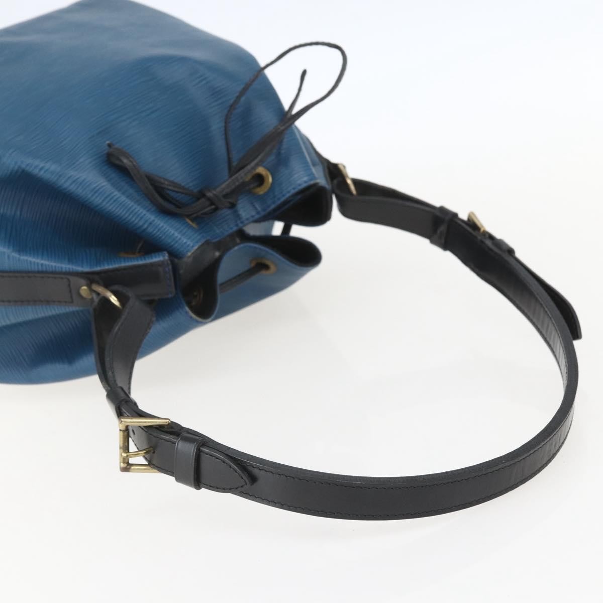 Louis Vuitton Bicolor Petit Noe Handbag Epi Leather Blue Leather Shoulder Bag Bag (Pre-Owned)