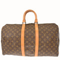 Louis Vuitton Keepall Bag Monogram Canvas Brown Canvas Travel Bag Bag (Pre-Owned)