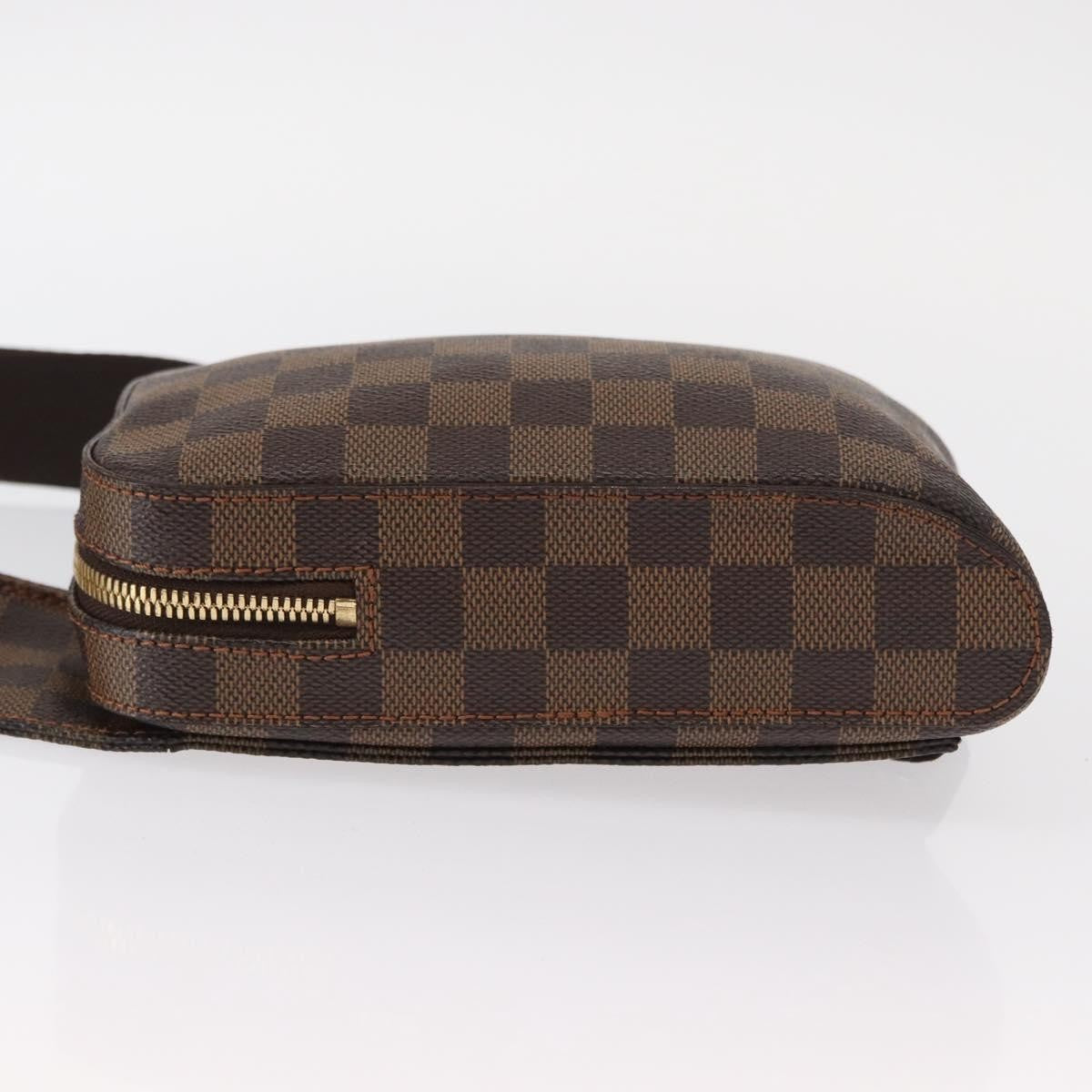 Louis Vuitton Geronimos Waist Bag Damier Brown Canvas Shoulder Bag Bag (Pre-Owned)