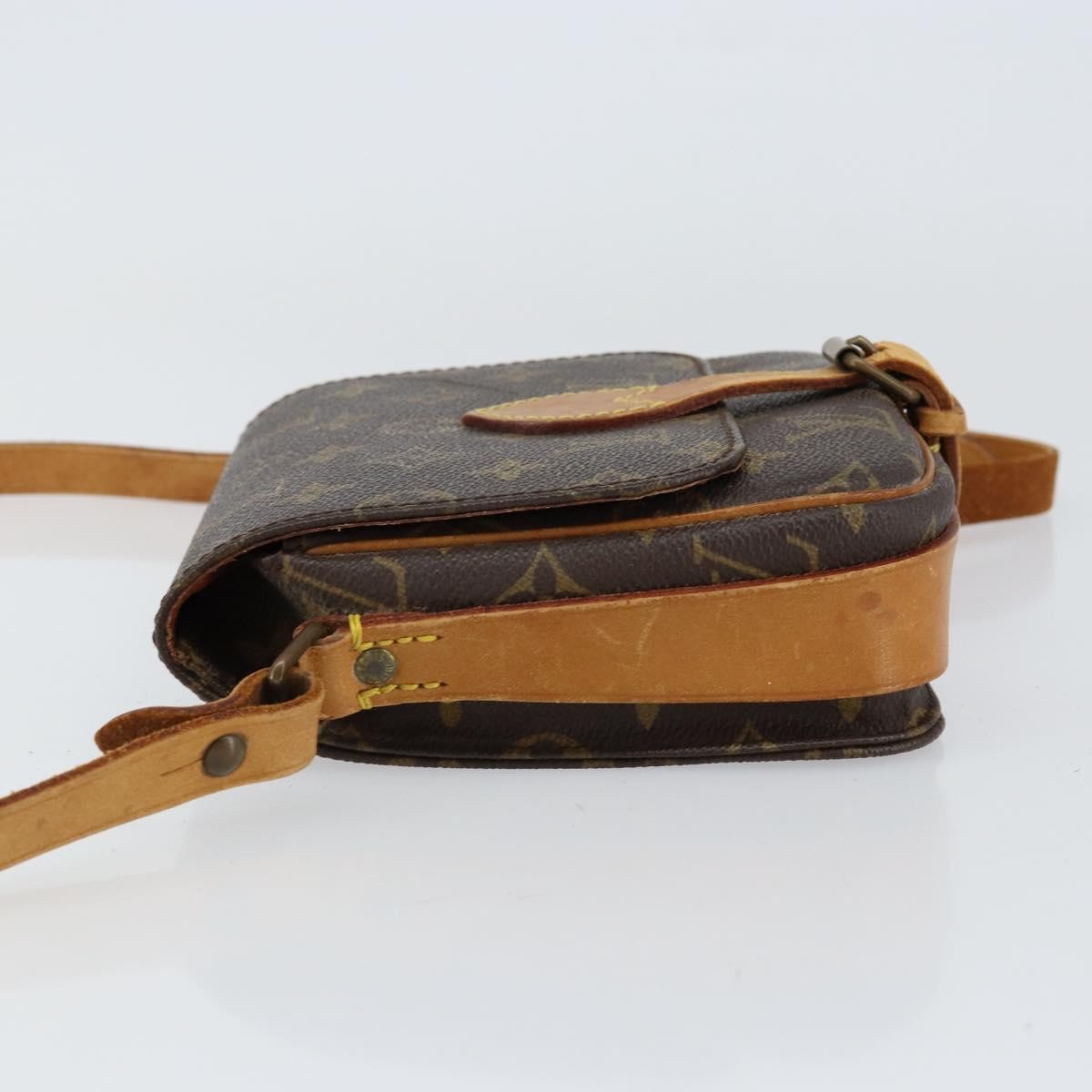 Louis Vuitton Cartouchiere Handbag Monogram Canvas Brown Canvas Shoulder Bag Bag (Pre-Owned)