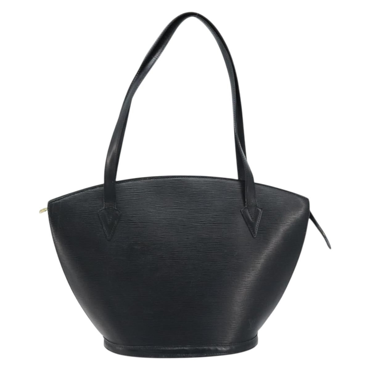 Louis Vuitton Saint Jacques Handbag Epi Leather Black Leather Shoulder Bag Bag (Pre-Owned)