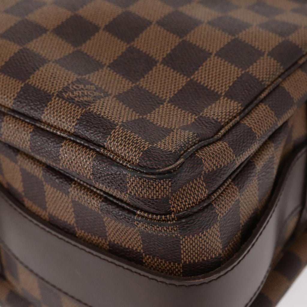 Louis Vuitton Naviglio Handbag Damier Brown Canvas Shoulder Bag Bag (Pre-Owned)