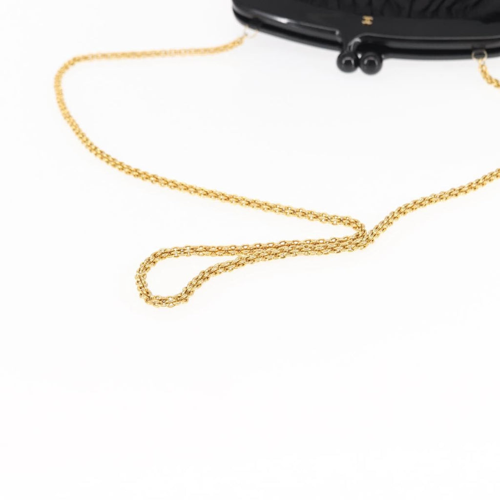 Chanel Chain Clutch Canvas And Leather Black Satin Shoulder Bag Bag (Pre-Owned)