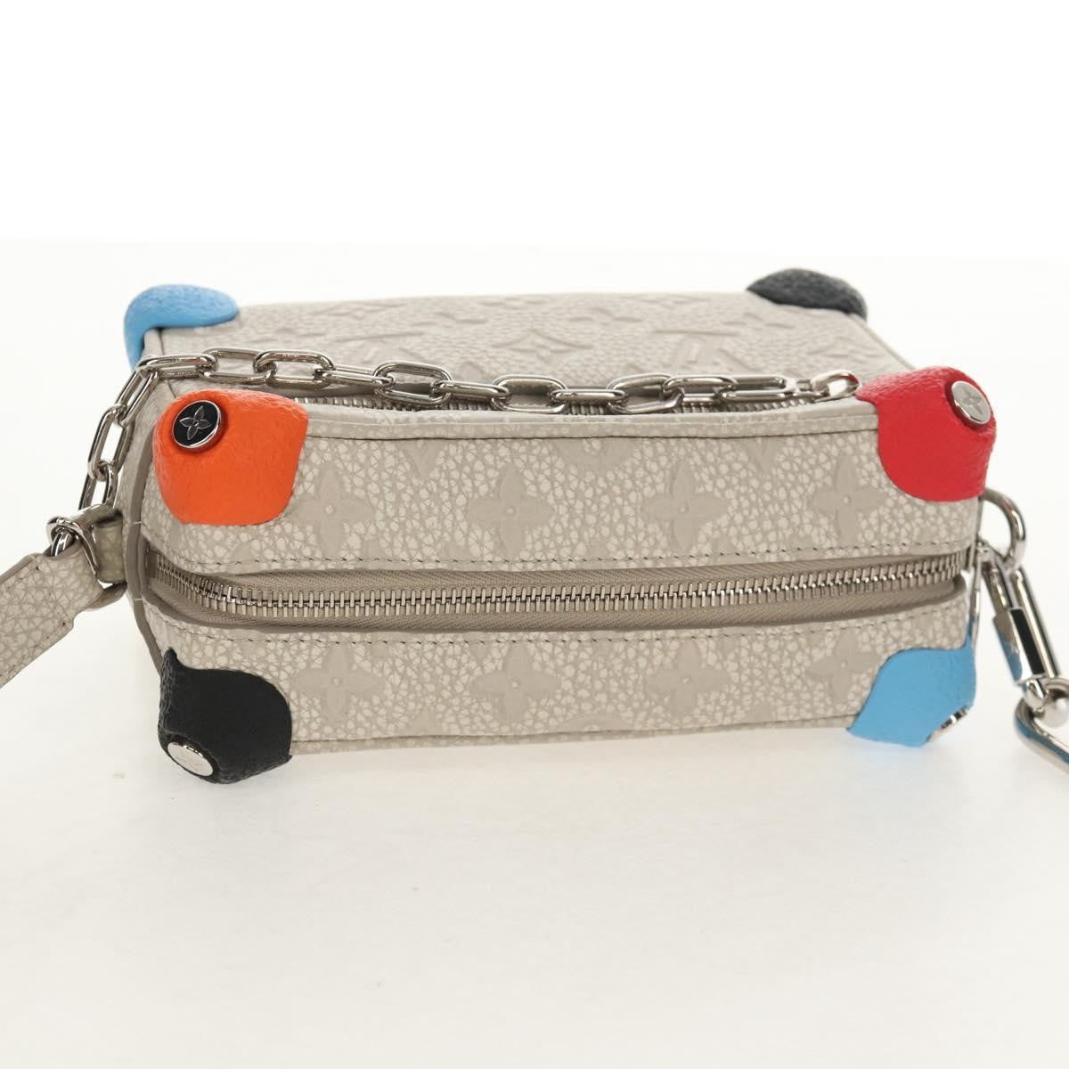 Louis Vuitton Soft Trunk Bag Monogram Taurillon Leather Gray Canvas Shoulder Bag Bag (Pre-Owned)