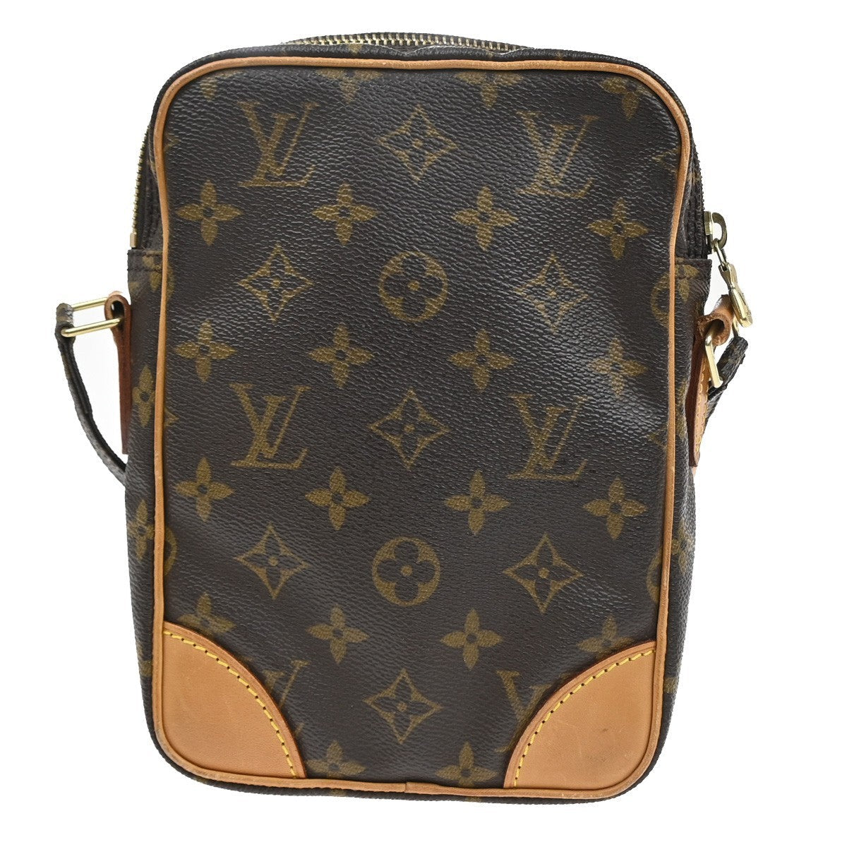 Louis Vuitton Danube Handbag Monogram Canvas Brown Canvas Shoulder Bag Bag (Pre-Owned)