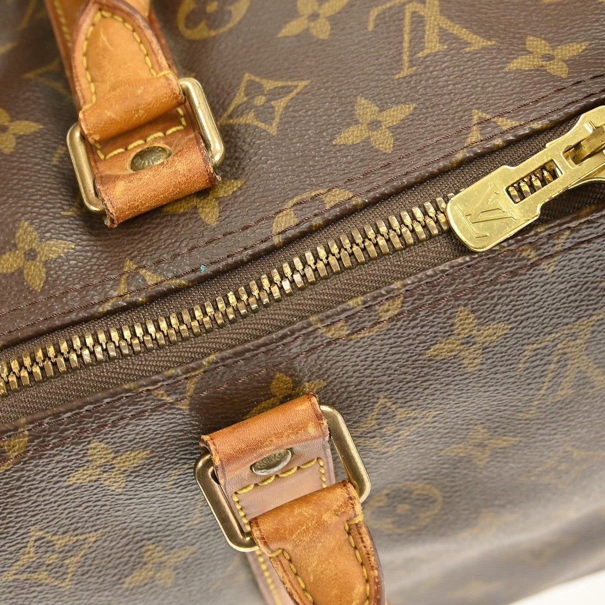 Louis Vuitton Keepall Bag Monogram Canvas Brown Canvas Travel Bag Bag (Pre-Owned)