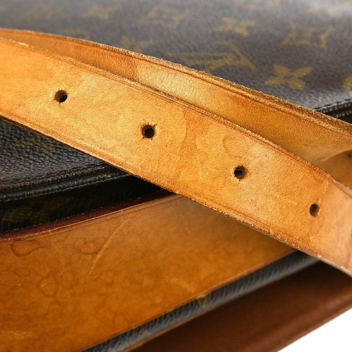 Louis Vuitton Cartouchiere Handbag Monogram Canvas Brown Canvas Shoulder Bag Bag (Pre-Owned)