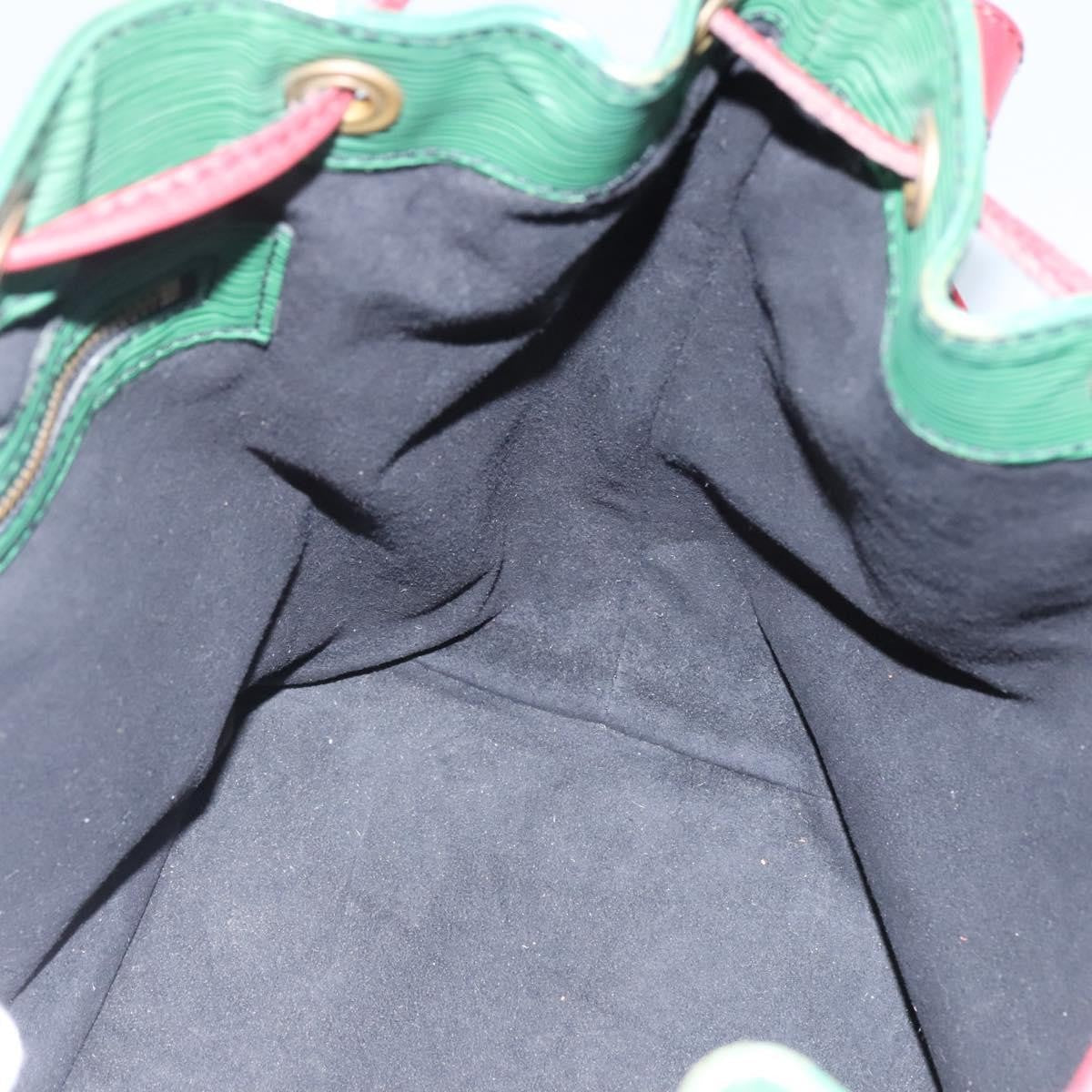 Louis Vuitton Bicolor Petit Noe Handbag Epi Leather Green Leather Shoulder Bag Bag (Pre-Owned)
