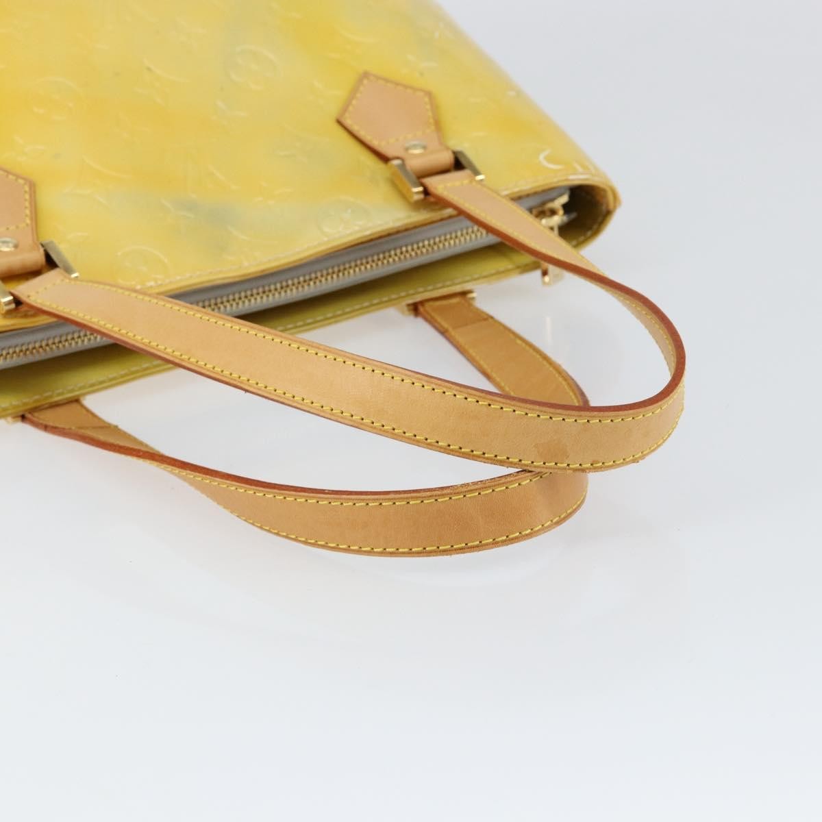 Louis Vuitton Houston Handbag Monogram Vernis Yellow Patent_Leather Tote Bag Bag (Pre-Owned)