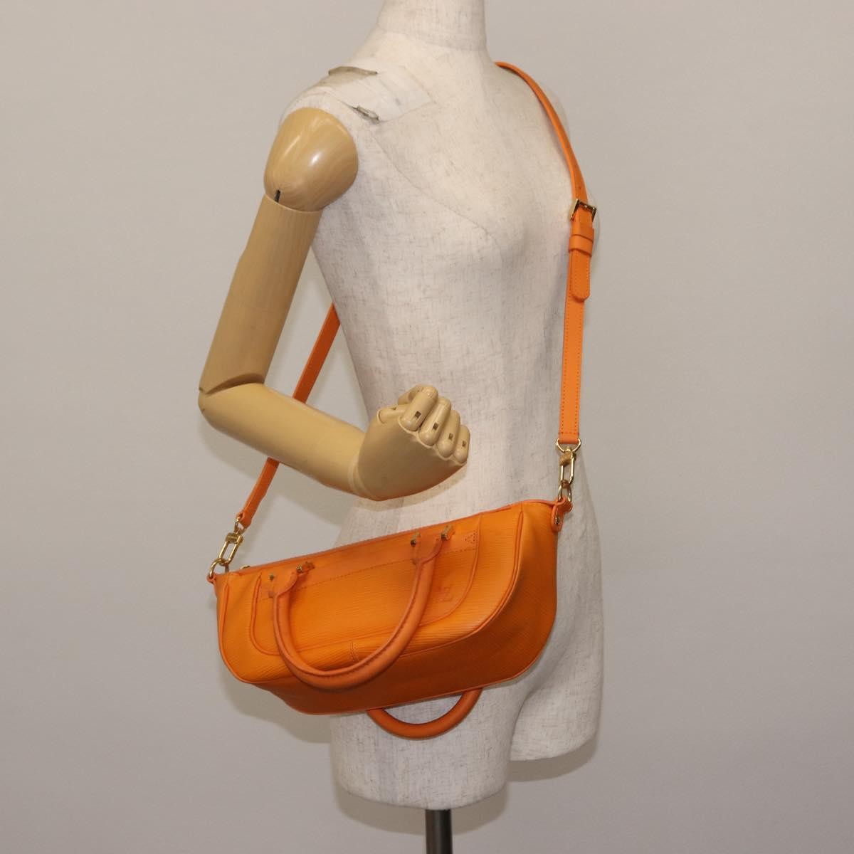 Louis Vuitton Danura Handbag Epi Orange Leather Handbag (Pre-Owned)
