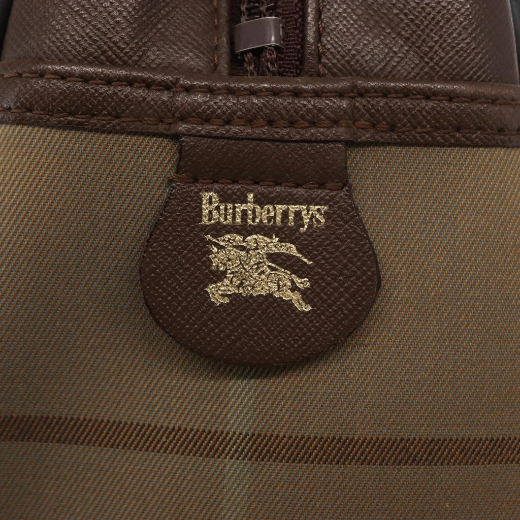 Burberry Nova Handbag Canvas Beige Canvas Handbag (Pre-Owned)