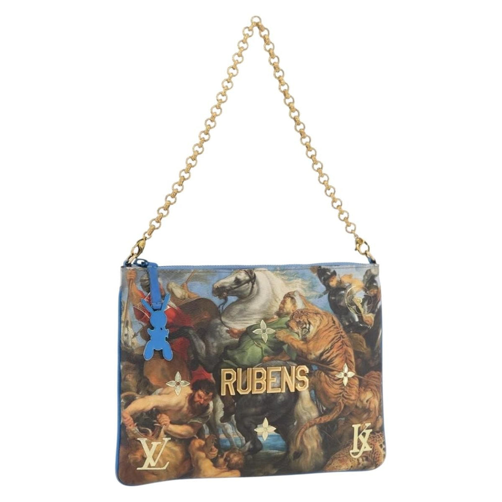 Louis Vuitton Pochette Clutch Limited Edition Jeff Koons Monet Print Canvas Multicolour Canvas Clutche & Pouche Bag (Pre-Owned)