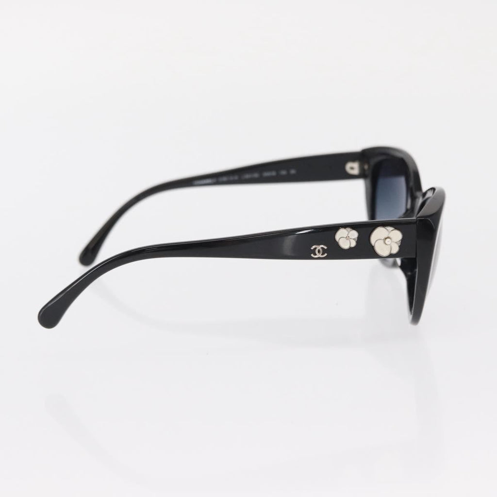 Chanel Camélia Sunglasses Plastic Black Plastic Sunglasse Accessory (Pre-Owned)