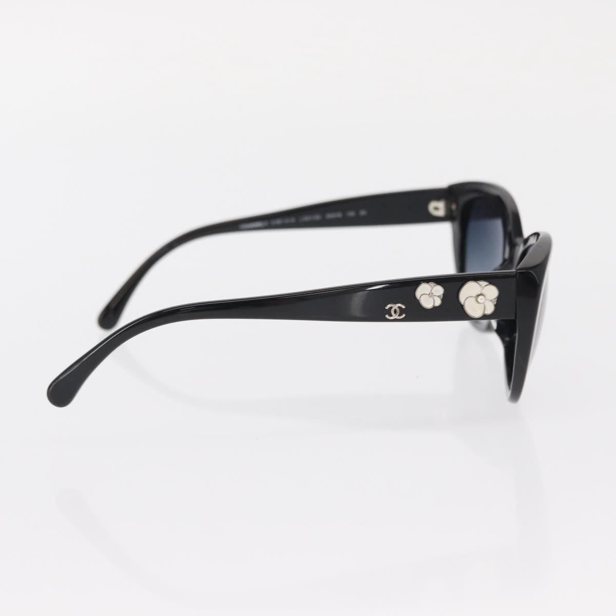 Chanel Camélia Sunglasses Plastic Black Plastic Sunglasse Accessory (Pre-Owned)