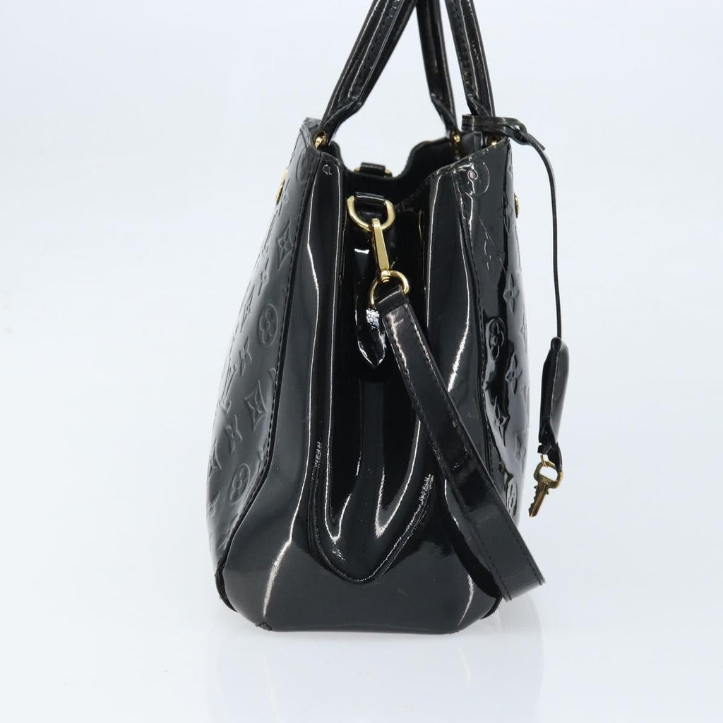 Louis Vuitton Montaigne Handbag Monogram Vernis Black Patent_Leather Handbag (Pre-Owned)