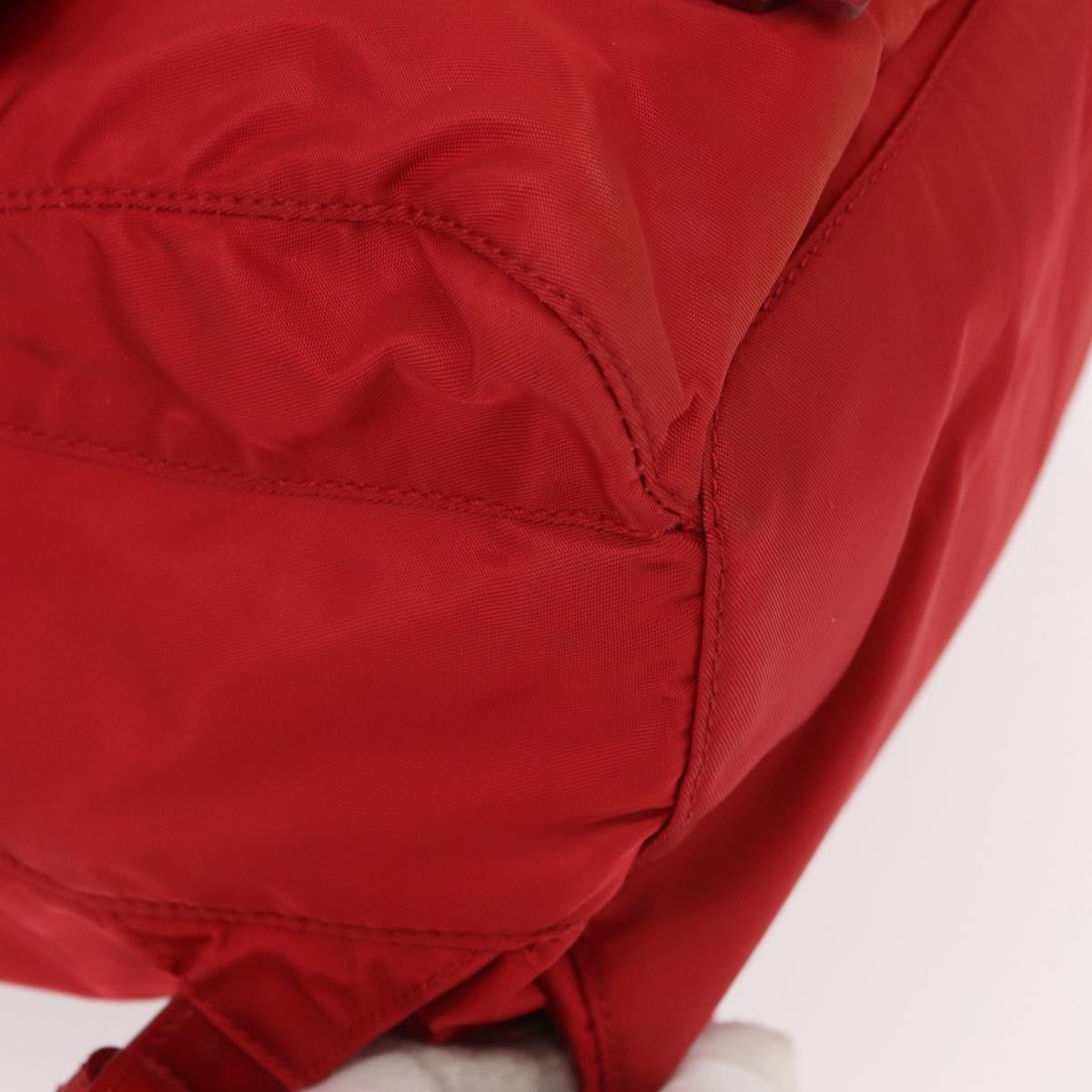 Prada Double Front Pocket Backpack Tessuto Red Nylon Backpack Bag (Pre-Owned)