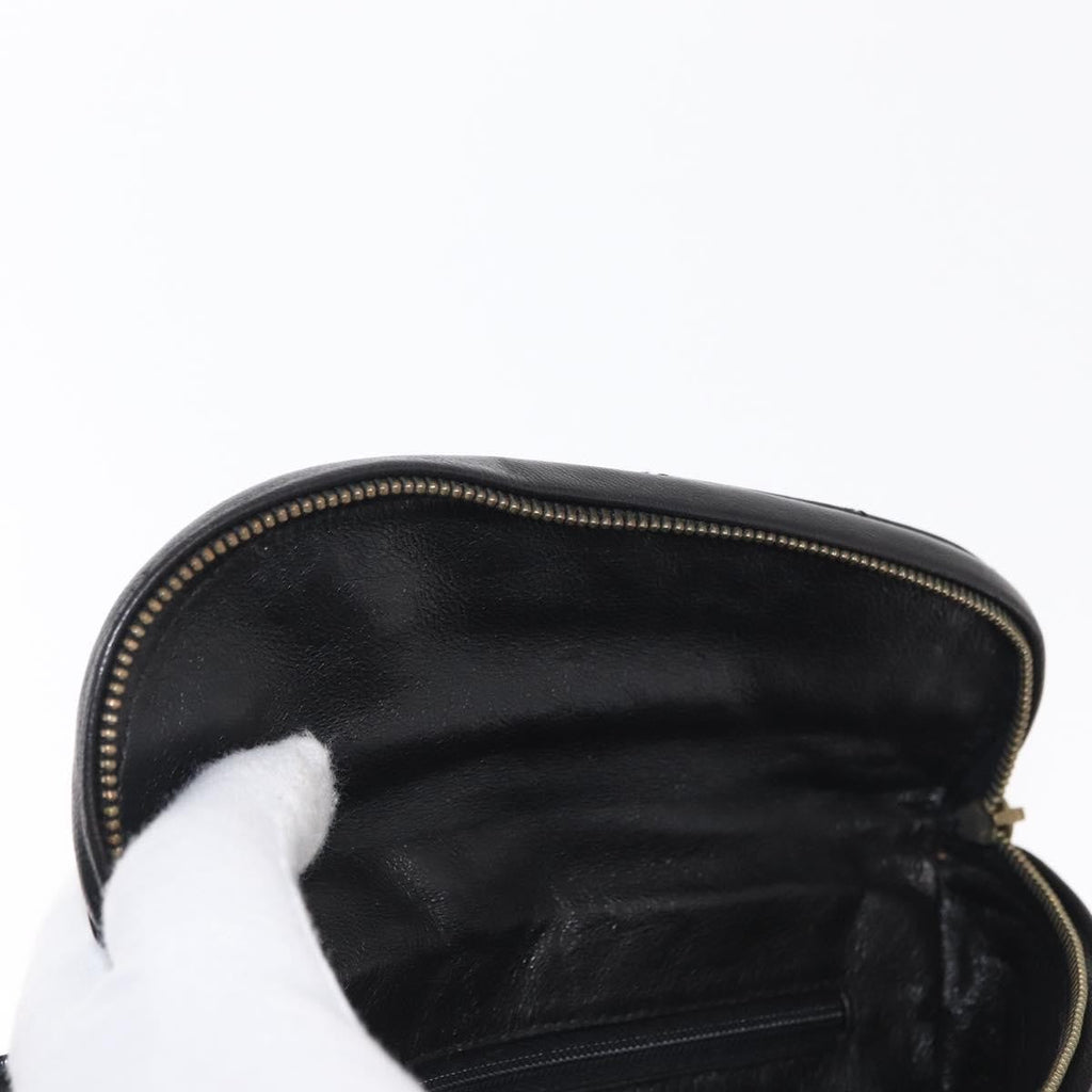 Chanel Vintage Zip Belt Bag Quilted Lambskin Black Patent_Leather Clutche & Pouche Bag (Pre-Owned)