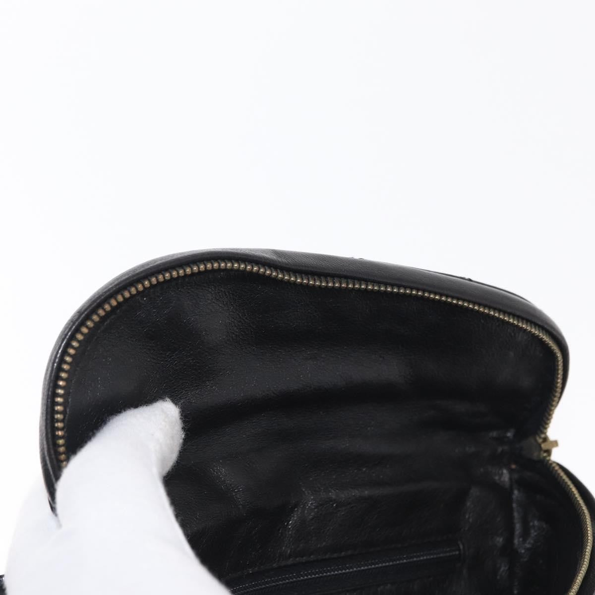 Chanel Vintage Zip Belt Bag Quilted Lambskin Black Patent_Leather Clutche & Pouche Bag (Pre-Owned)