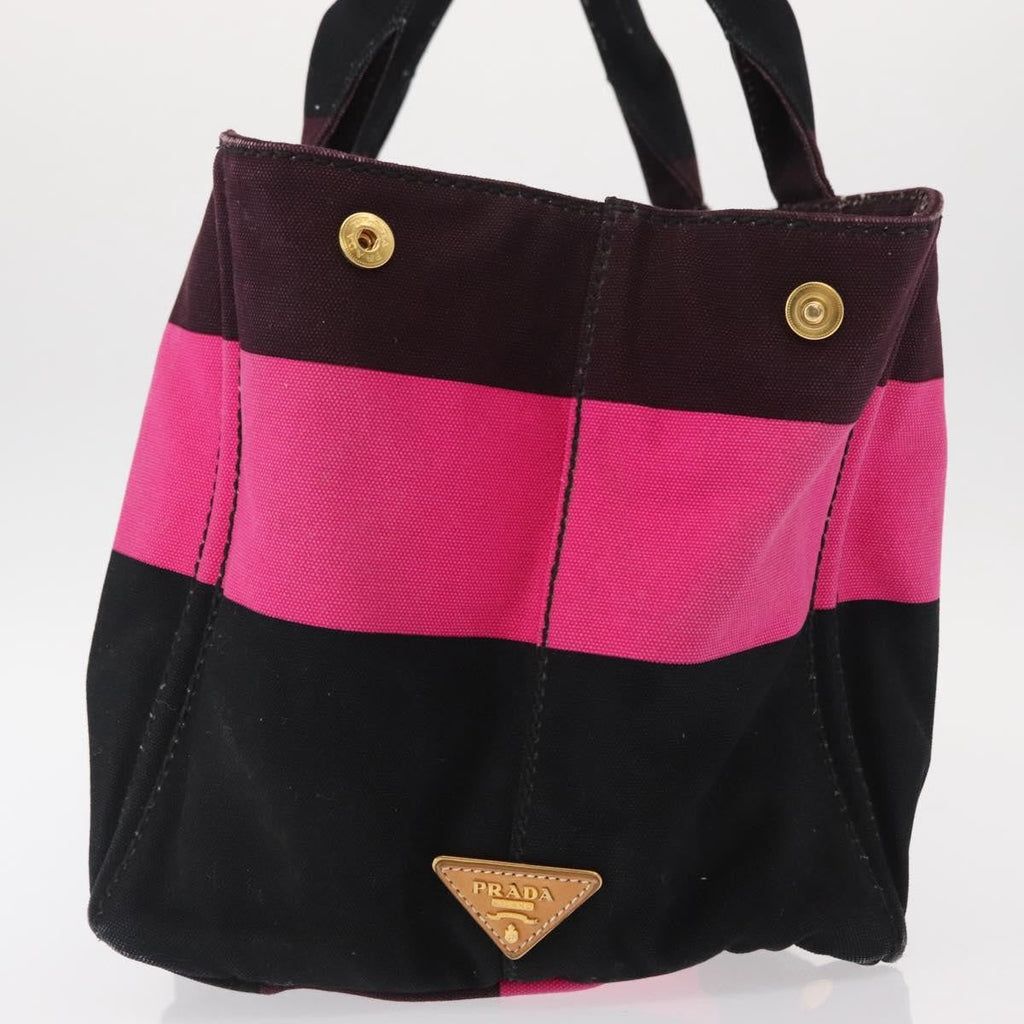 Prada Canapa Tote Canvas Pink Canvas Tote Bag Bag (Pre-Owned)