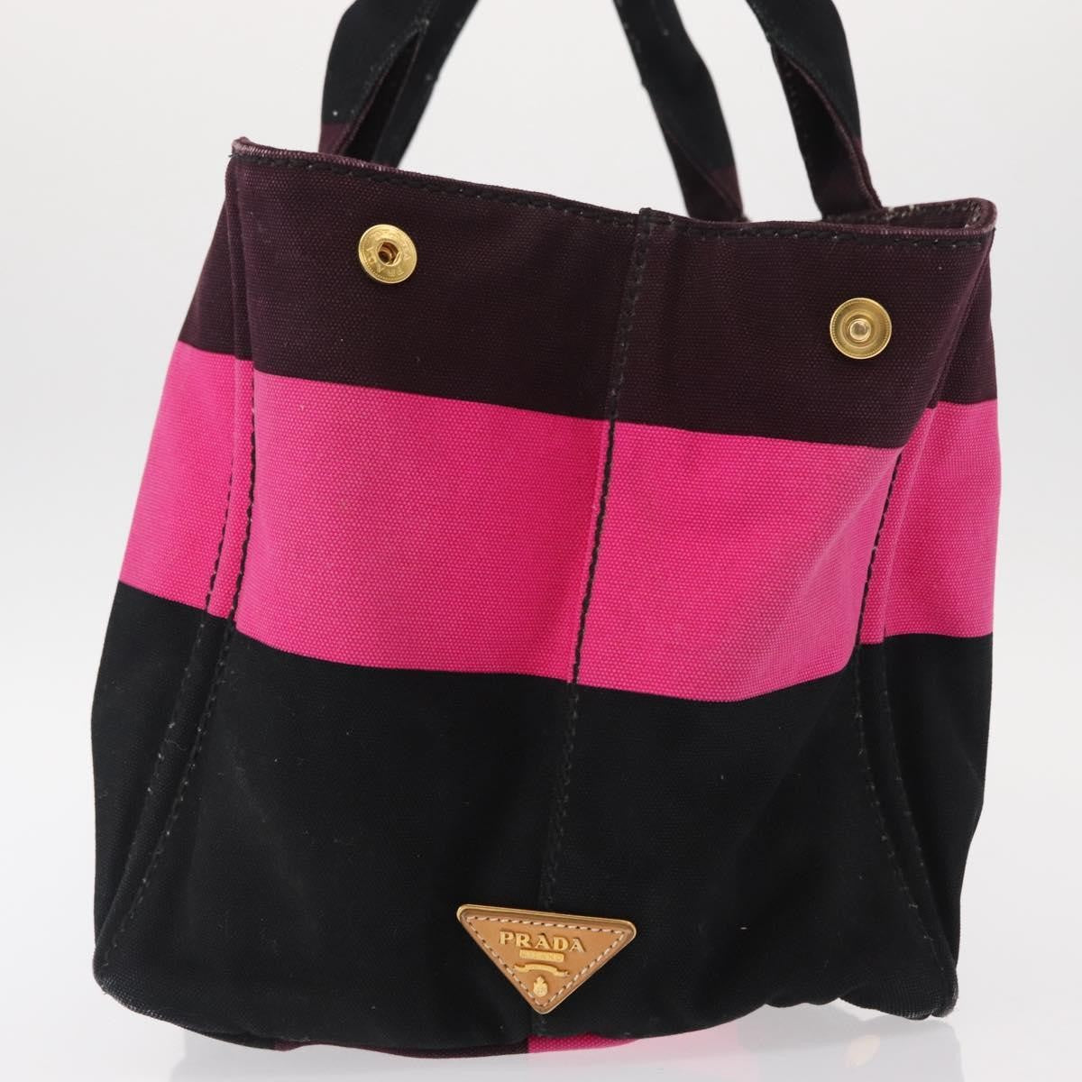 Prada Canapa Tote Canvas Pink Canvas Tote Bag Bag (Pre-Owned)