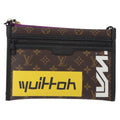 Louis Vuitton Double Flat Messenger Bag Limited Edition Logo Story Monogram Canvas And Denim Multicolour Canvas Shoulder Bag Bag (Pre-Owned)