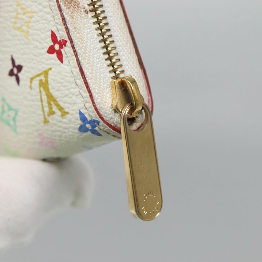 Louis Vuitton Porte-Monnaie Zippy Wallet Monogram Multicolor White Canvas Wallets Accessory (Pre-Owned)