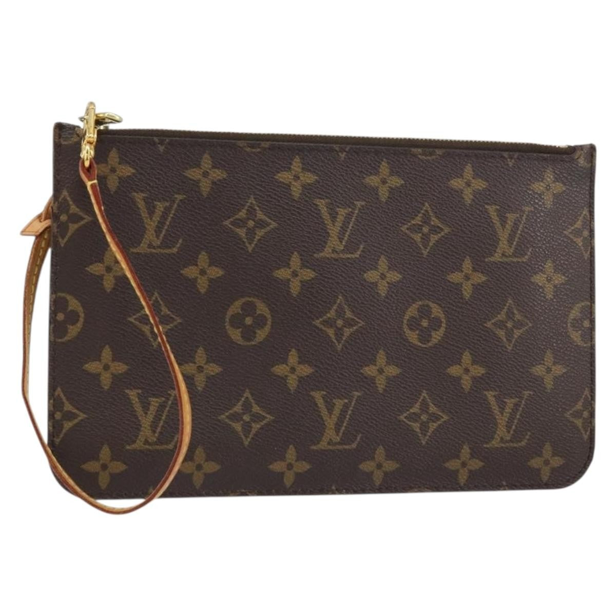 Louis Vuitton Neverfull Pochette Monogram Canvas Brown Canvas Clutche & Pouche Bag (Pre-Owned)