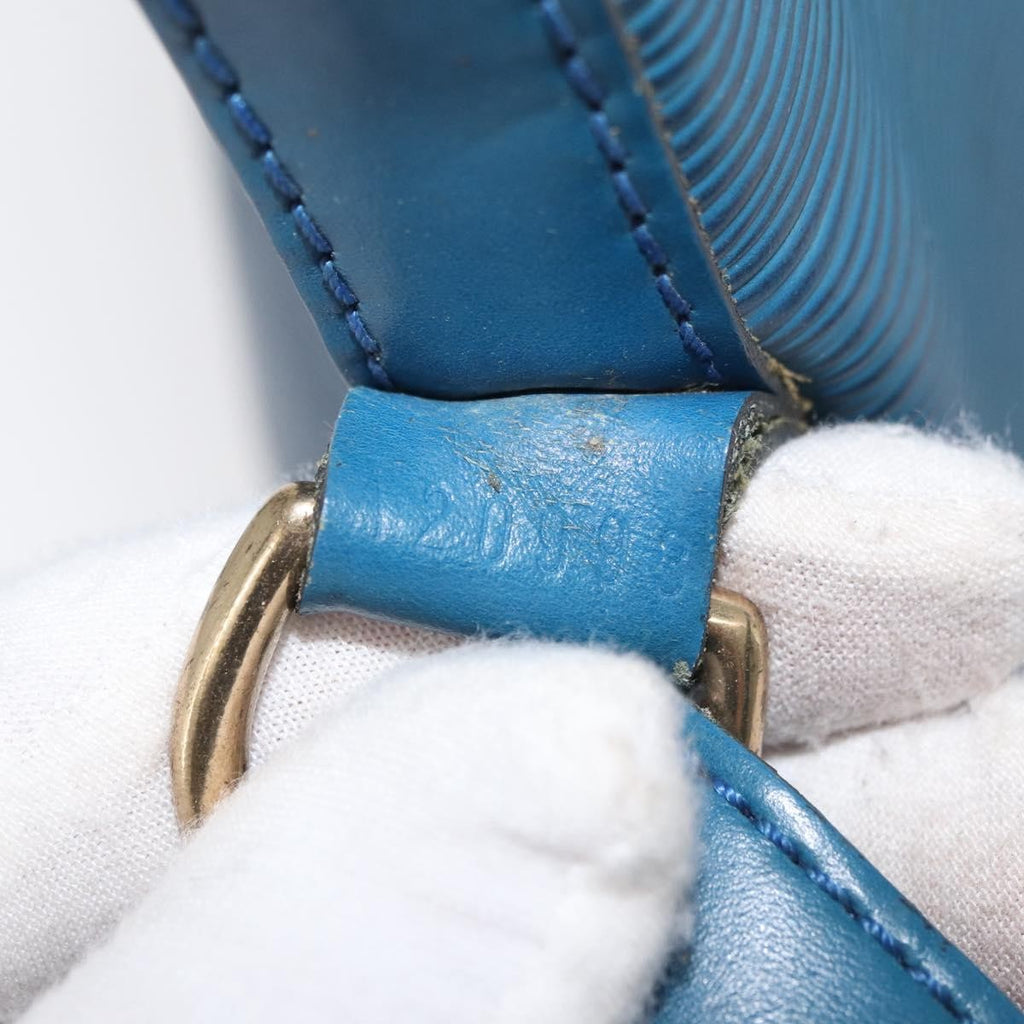 Louis Vuitton Petit Noe Handbag Epi Leather Blue Leather Shoulder Bag Bag (Pre-Owned)