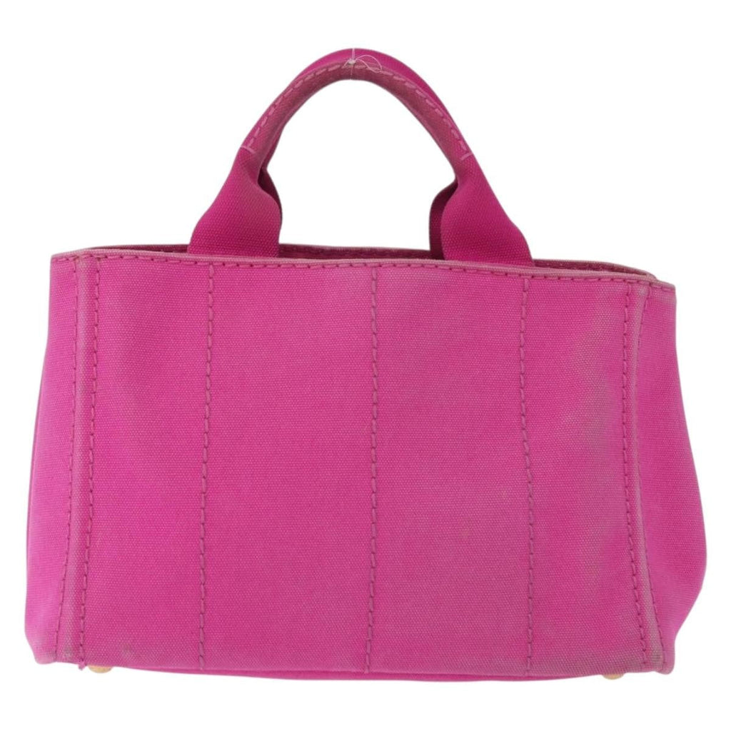 Prada Canapa Tote Canvas Pink Canvas Tote Bag Bag (Pre-Owned)